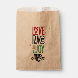 Liefde, vrede en vreugde - vrolijk kerstfeest 20XX Bedankzakje