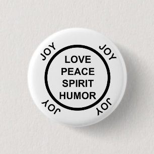 Liefde, Vrede, Geest, Humor, Joy - Pinback Button