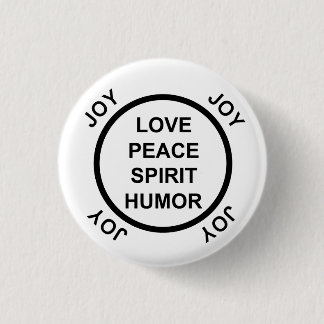 Liefde, Vrede, Geest, Humor, Joy - Pinback Button