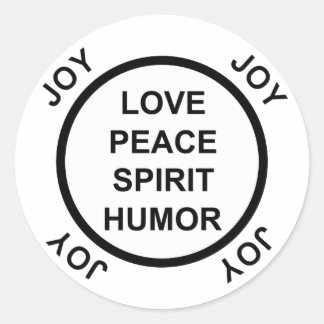Liefde, Vrede, Geest, Humor, Vreugde - Stickers