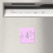 Liefde, Vrede, Geluk Magneet (Roze) (Insitu (Vaatwasser))