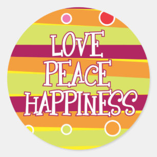 Liefde, Vrede, Geluk Sticker