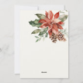 Liefde Vrede Gezondheid Poinsettia Boeket Goud 202 Feestdagenkaart (Achterkant)