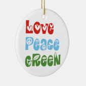 Liefde, Vrede, Groen aangepaste ornament (Rechts)