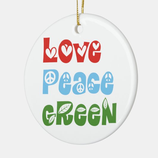 Liefde, Vrede, Groen aangepaste ornament (Links)