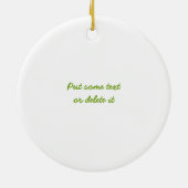 Liefde, Vrede, Groen aangepaste ornament (Achterkant)