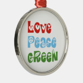 Liefde, Vrede, Groen aangepaste ornament (Rechts)