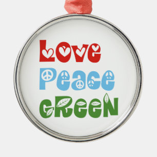 Liefde, Vrede, Groen aangepaste ornament