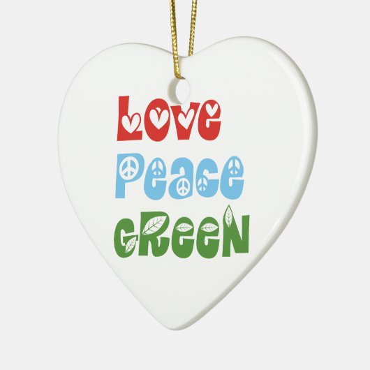 Liefde, Vrede, Groen aangepaste ornament (Links)