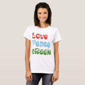 Liefde, Vrede, Groene T-shirts (Voorkant volledig)