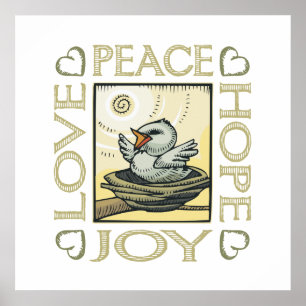 Liefde, Vrede, Hoop, Joy Poster