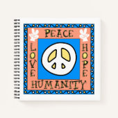 Liefde, Vrede, Hoop, Menselijkheid Notitieboek (Voorkant)