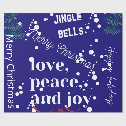 Liefde, Vrede, Joy Cadeaupapier (Vlak)