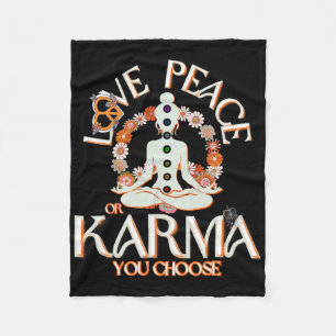 Liefde Vrede Karma Teken Divine Vrouwelijke Yang Y Fleece Deken