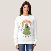 Liefde, Vrede, Kerstmis - een groovy vakantie Trui (Voorkant volledig)