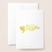 Liefde & Vrede Kerstwensen Dove Olijftak Folie Kaarten (Met envelop)