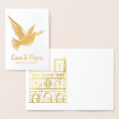 Liefde & Vrede Kerstwensen Dove Olijftak Folie Kaarten (Display)