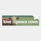 Liefde Vrede Koeien Bumpersticker (Voorkant)
