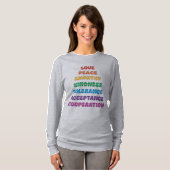 Liefde, vrede... Lange mouw T-shirt (Voorkant volledig)