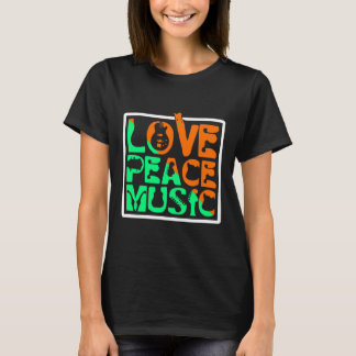 Liefde vrede muziek t-shirt