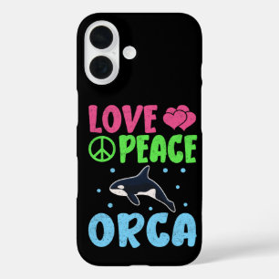 Liefde Vrede Orka Schattige Zee Dieren Orka Liefhe iPhone 16 Hoesje
