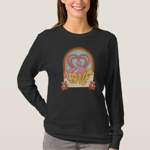Liefde Vrede Pacifist Vriendelijkheid Romantisch V T-shirt