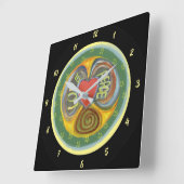 Liefde vrede, pauze vredestijd is nu een plechtige vierkante klok (Hoek)