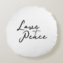 Liefde & Vrede Ronde Kussen
