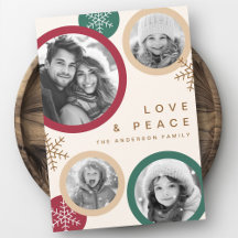 Liefde vrede sneeuwvlokken kerst foto vakantie