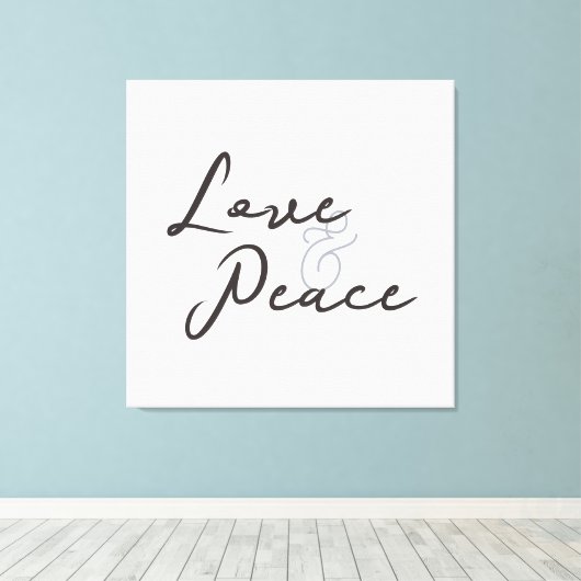 Liefde & Vrede Stretched Canvas Afdruk (Insitu (Houten vloer))