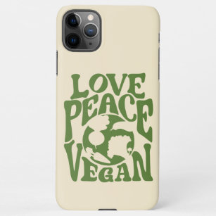 Liefde Vrede Vegan Slogan Vegetarisch Grappig iPhone 11Pro Max Hoesje