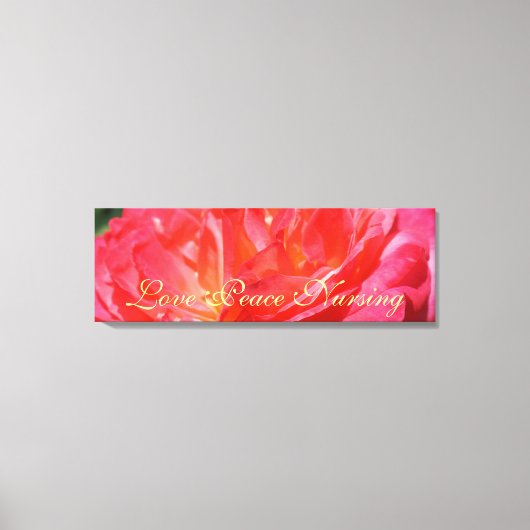 Liefde Vrede Verpleegster Canvas Roos Kunst Prints (Voorkant)