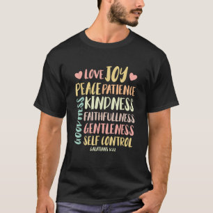 Liefde Vrede Vrede Geduld Vriendelijkheid Bijbelve T-shirt
