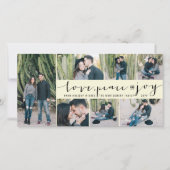 Liefde Vrede Vreugde Eenvoudig Moderne Lettertype  Feestdagenkaart (Voorkant)