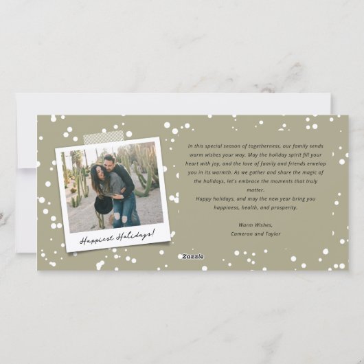 Liefde Vrede Vreugde Eenvoudig Moderne Script 7 Fo Feestdagenkaart (Achterkant)