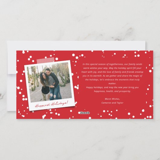 Liefde Vrede Vreugde Eenvoudige Trendy Script Mode Feestdagenkaart (Achterkant)