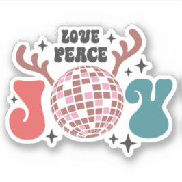 Liefde Vrede & Vreugde | Groovy Christmas Sticker