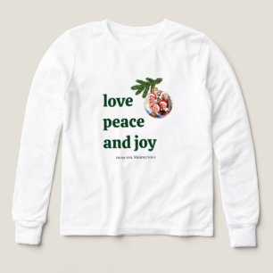 Liefde Vrede Vreugde Kerst Casual Kinderen Bosgroe