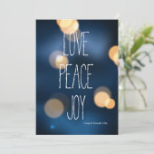 Liefde Vrede Vreugde Kerstkaart (Staand voorkant)