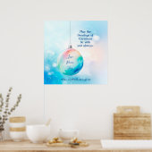 "Liefde Vrede Vreugde" Kerstversiering Poster (Keuken)