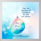 "Liefde Vrede Vreugde" Kerstversiering Poster (Voorkant)