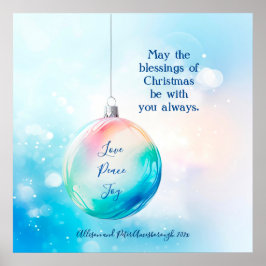 "Liefde Vrede Vreugde" Kerstversiering Poster