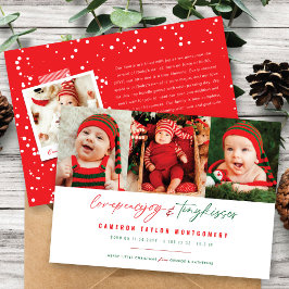 Liefde Vrede Vreugde Kleine Kusjes Baby's Eerste K Feestdagenkaart