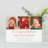 Liefde Vrede Vreugde Kleine Kusjes Baby's Eerste K Feestdagenkaart (Staand voorkant)