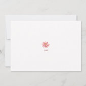 Liefde Vrede Vreugde Roze Poinsettia Kerstmis Foto Feestdagenkaart (Achterkant)