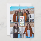 Liefde Vrede & Vreugde (voeg je foto's toe) Rustie Feestdagenkaart (Voorkant)