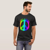 Liefde Vrede Vrijheid 60s 70s Tie Dye Hippie Rainb T-shirt (Voorkant volledig)