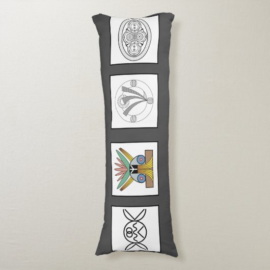 Liefde Vrede Vrijheid Harmonie Body Kussen (Voorkant Verticaal)