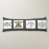 Liefde Vrede Vrijheid Harmonie Body Kussen (Voorkant)