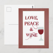 Liefde Vrede Wijn Briefkaart (Voorkant / Achterkant)